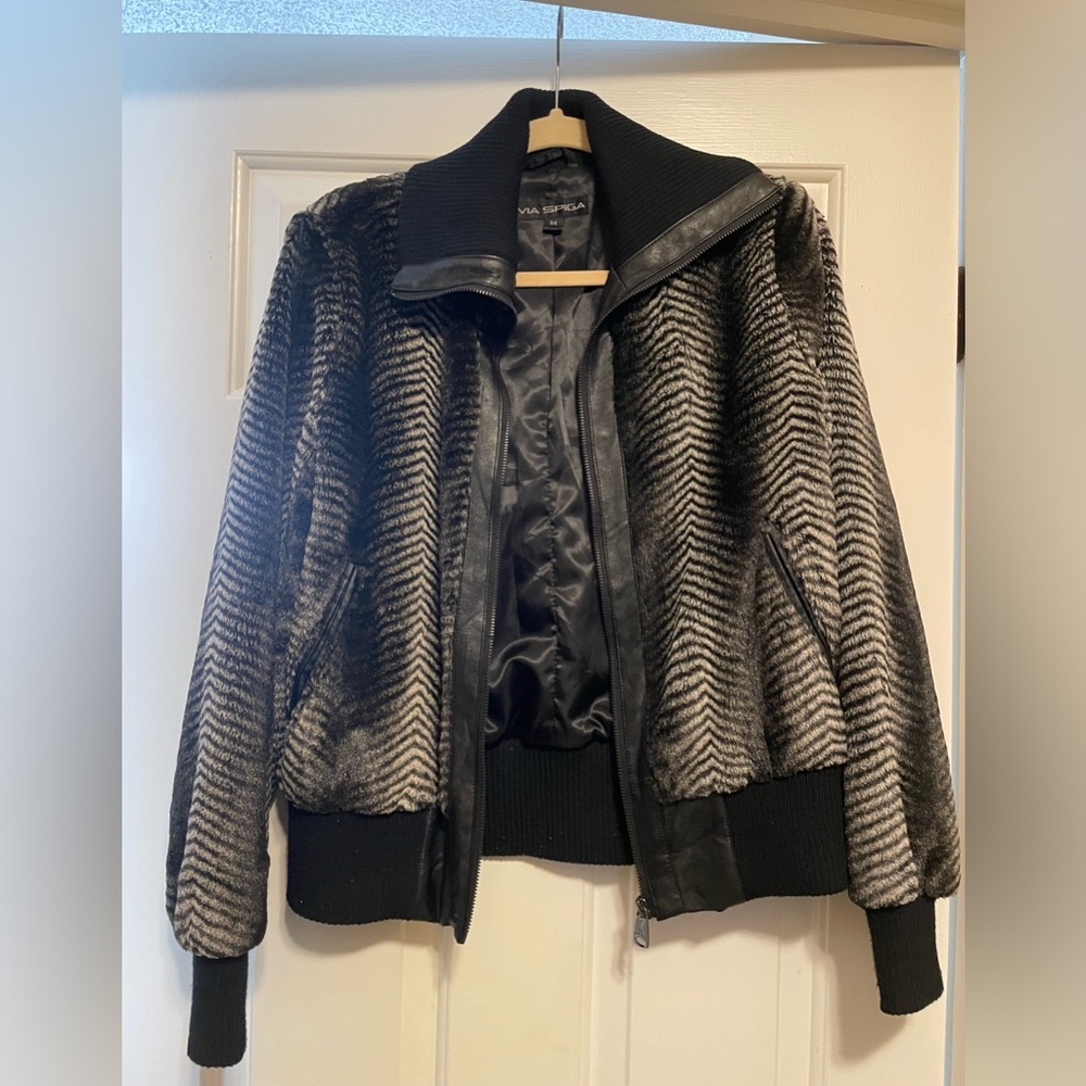 Via Spiga faux fur coat for sale